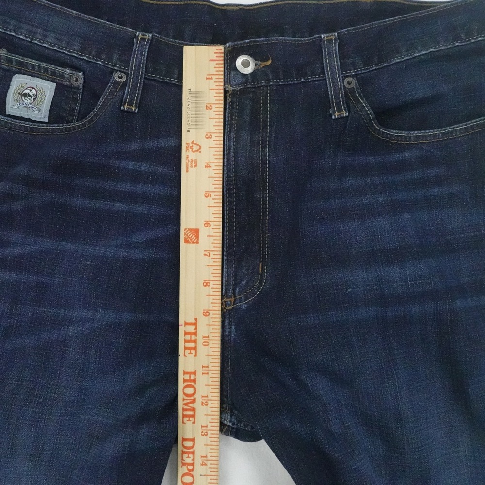 Cinch Jeans Men 38x32 Dark Wash Relaxed Straight Leg Stretch Denim Western - Picture 8 of 10